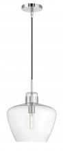 Norwell 3741-CH-CL - Aurora 1-Light Glass Pendant