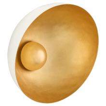 Cyan Designs 12145 - Esfera Wall Bowl | White | Gold - Large