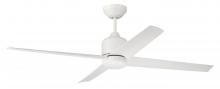 Craftmade QUL52W4 - 52" Quell Fan, White Finish, White Blades. LED Light, WIFI and Control Included