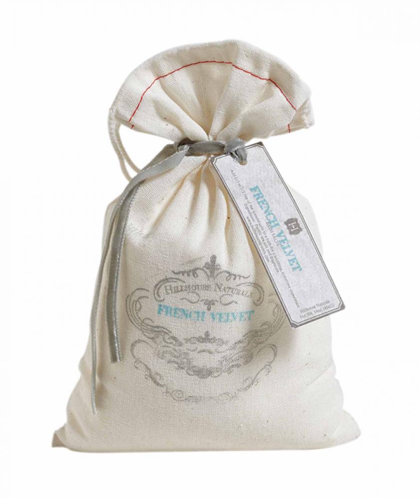 Hillhouse Naturals - french velvet bath salts in 16 oz drawstring bag