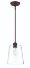 McManus Items M70081ORB - SAVOY/MERIDIAN - ONE LIGHT PENDANT OIL RUBBED BRONZE CLEAR GLASS/ROD
