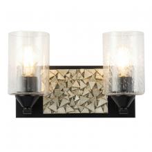 Lucas McKearn BB90586MB-2B1S - Bocage 2 Light Bath Bar In Matte Black And Silver