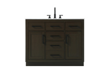 Elegant VF29742MMB - Alden 42 inch Single Bathroom Vanity in Mocha Brown