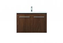 Elegant VF44530MWT - 30 Inch Single Bathroom Vanity in Walnut
