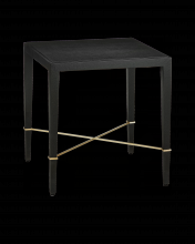Currey 3000-0296 - Verona Black Linen End Table